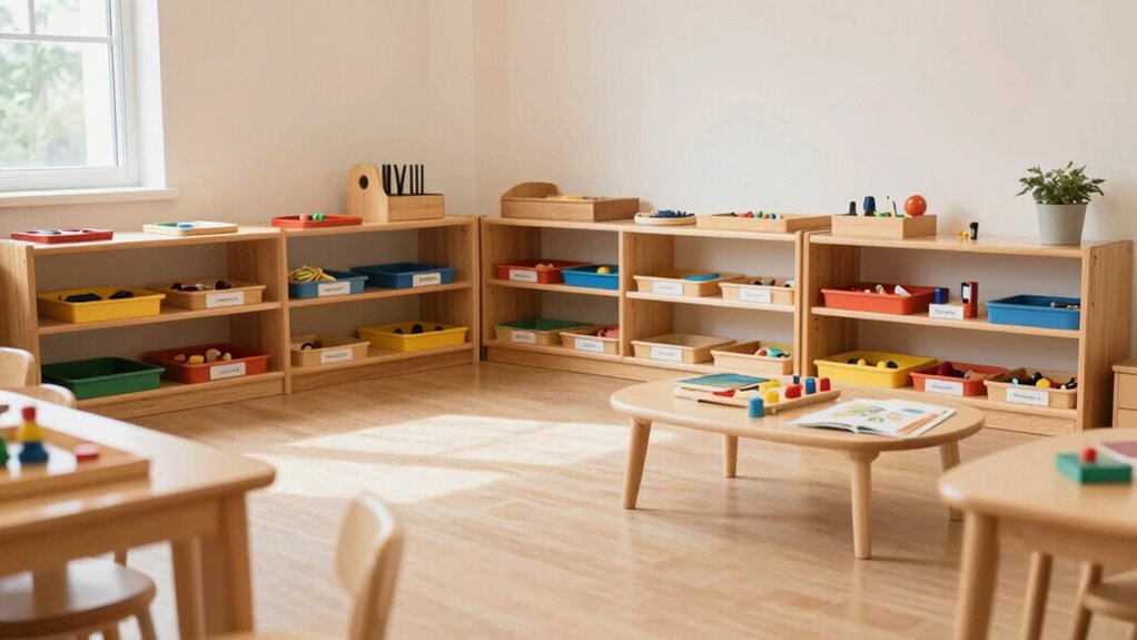 organized accessible playroom storage