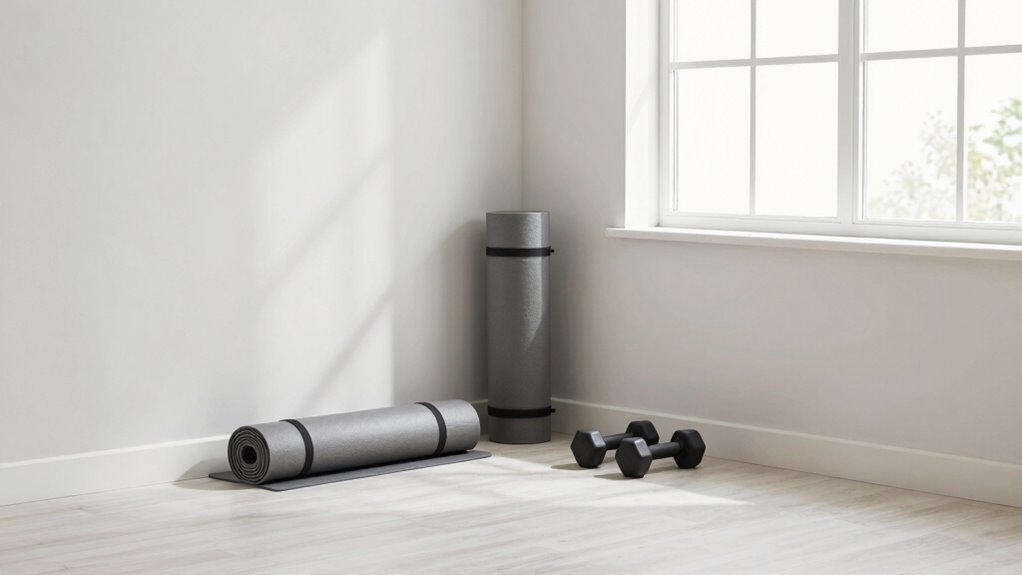 organized well lit workout space