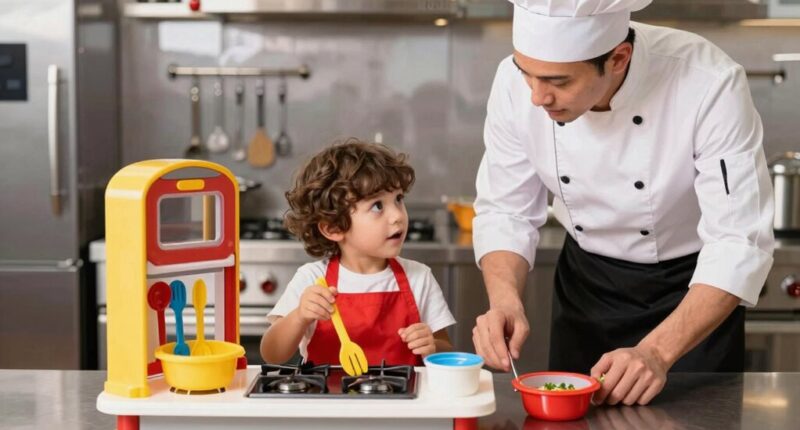 play kitchens vs real cooking