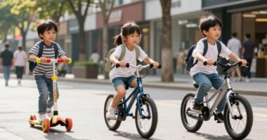progression from scooters to bicycles