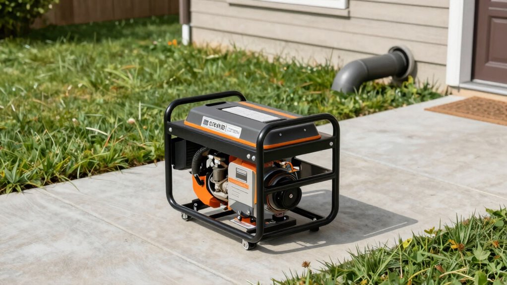 proper outdoor generator placement