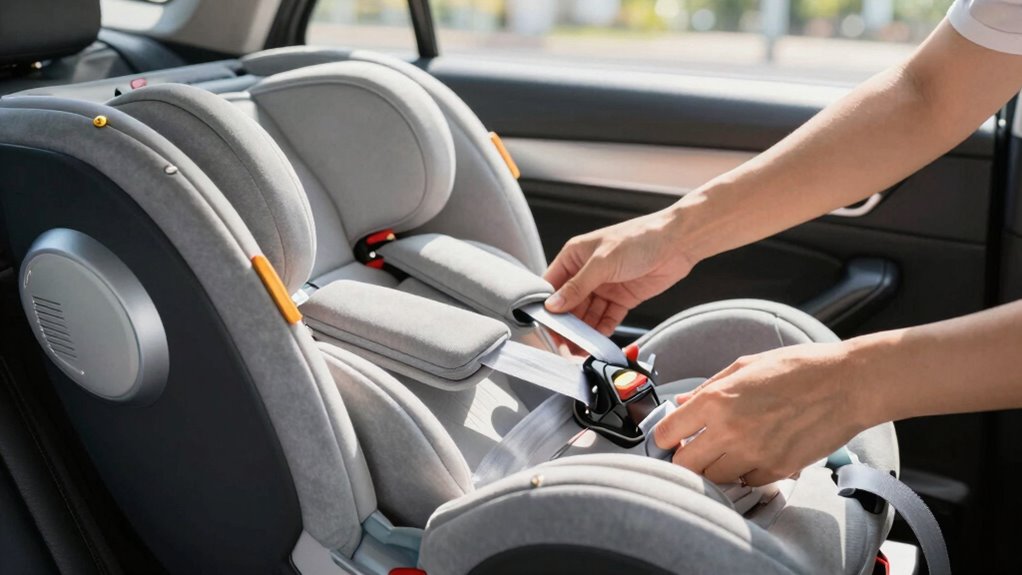 securely install child car seat