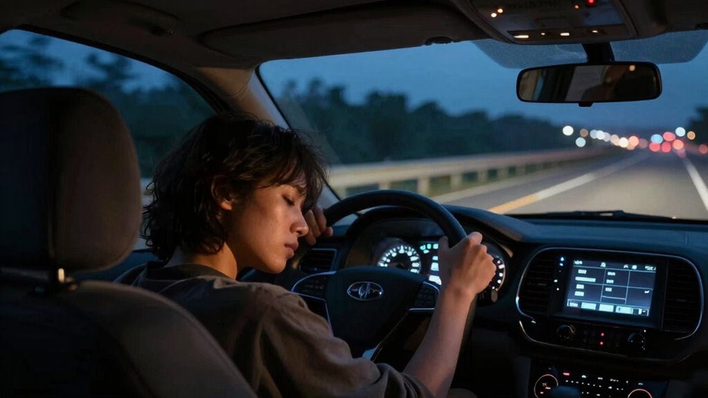 signs of drowsy driving