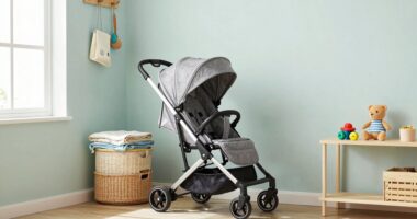 small apartment stroller storage