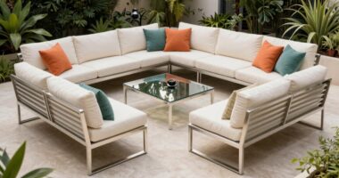 top aluminum patio sectionals