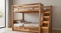 top bunk beds with storage