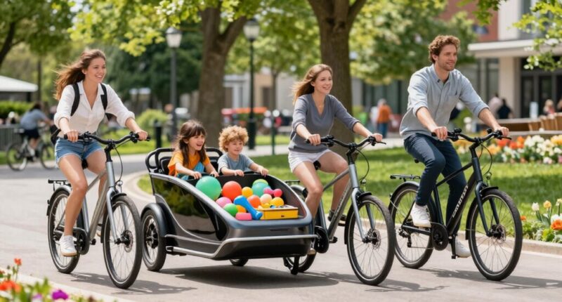 top family electric cargo bikes