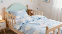 top toddler bed with rails