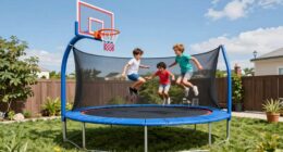 top trampoline with hoop