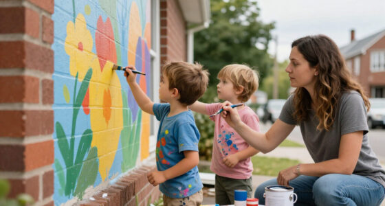 Kids Help Paint Mural In Bangor